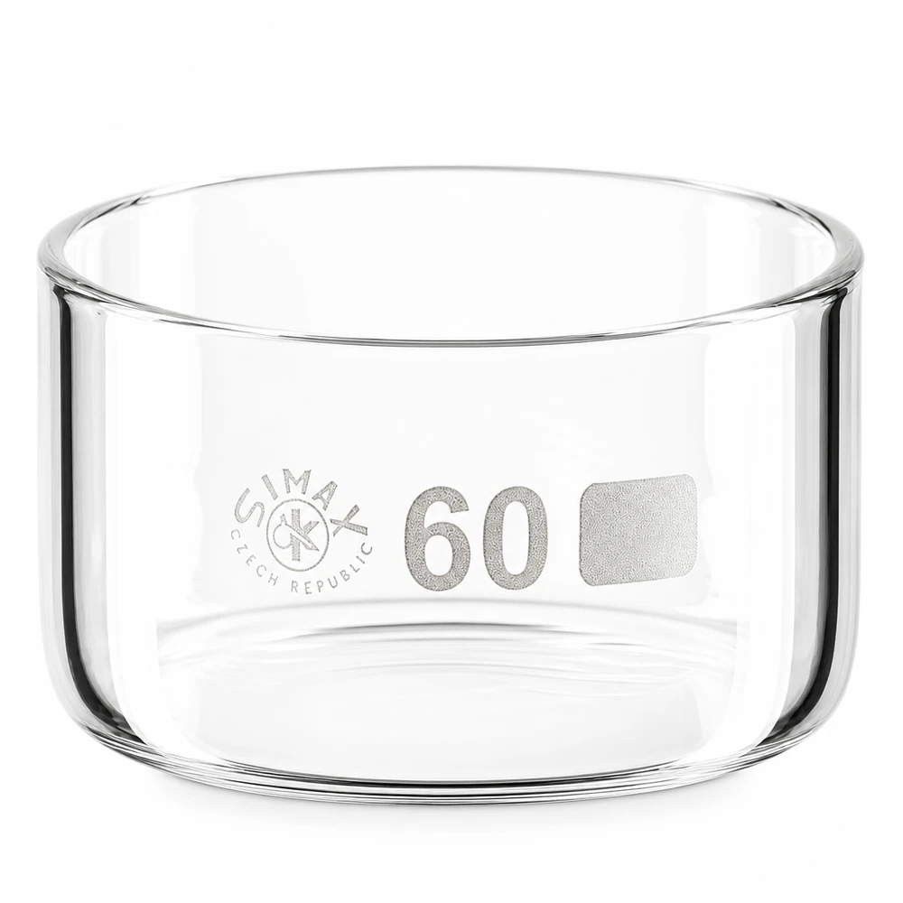 Kristallisierschale 60ml aus Borosilikatglas ohne Ausguss ø60mm für professionellen Laboreinsatz SIMAX