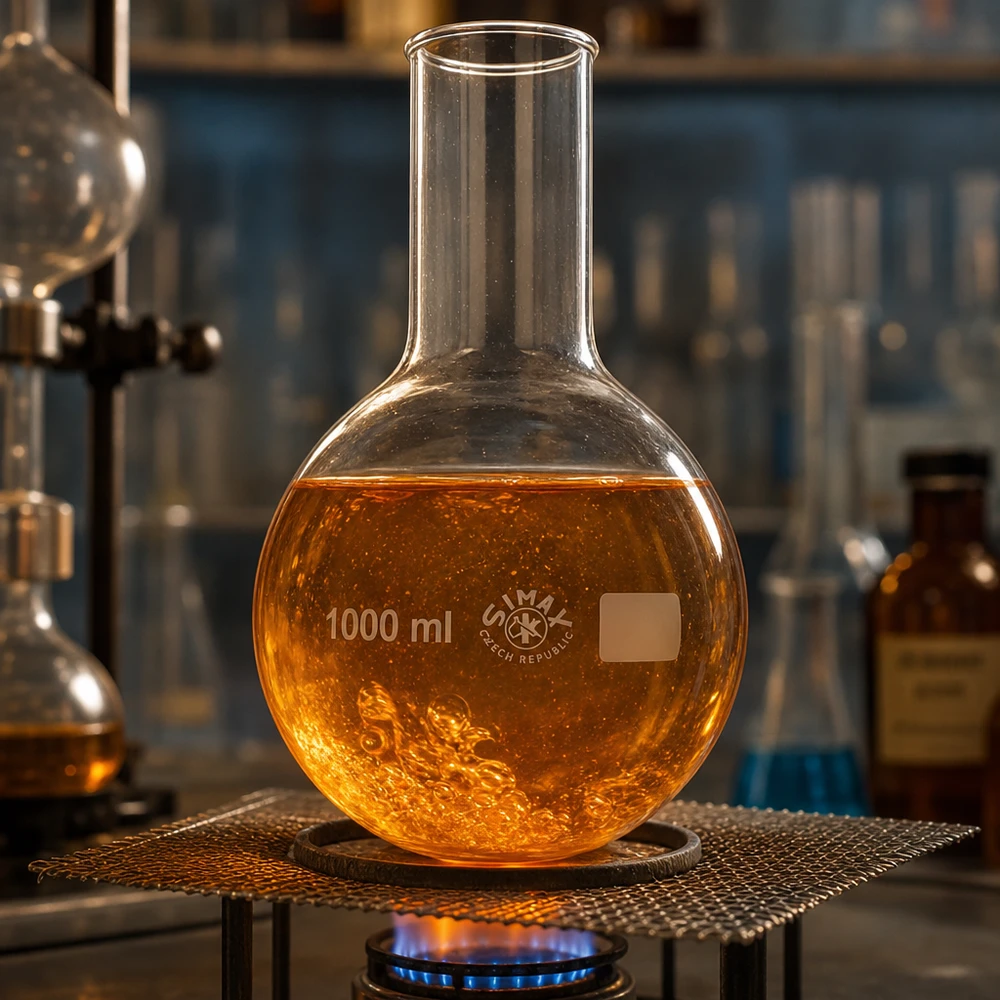 Rundkolben 1000ml Weithals Rundkolben 1000ml Weithals Borosilikatglas für professionelle Laboranwendungen und chemische Synthese