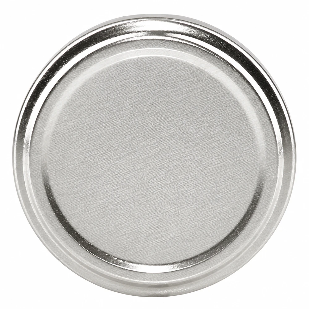 100mm BasicSeal Schraubdeckel TO100 silber matt aus Weißblech für gewerbliche Abfüllung im Großgebinde