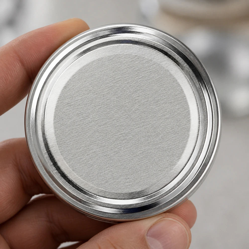 58mm BasicSeal Deckel silber (TO58) UNiTWIST 58mm TO58 BasicSeal Twist-Off-Deckel silber aus Weißblech für gewerbliche Abfüllung im Großeinkauf