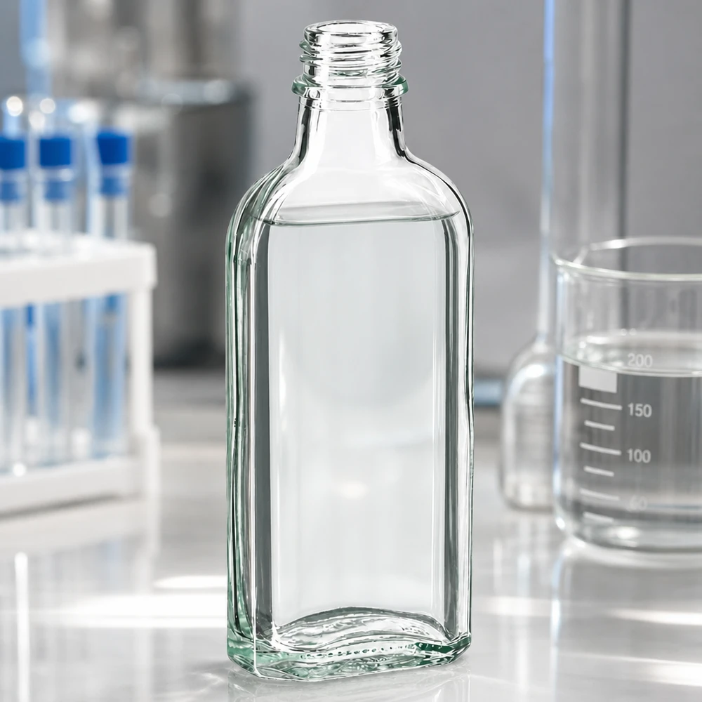 100 ml Meplatflasche klar DIN22 100 ml Meplatflasche klar aus Glas DIN22 für professionellen Einsatz im Labor und Fachhandel