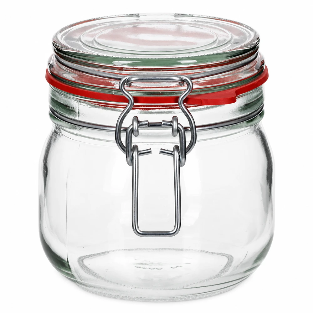 634ml Vorratsglas Typ G mit Bügelverschluss UN.. 634ml Vorratsglas mit Bügelverschluss aus Glas für gewerbliche Lagerung und professionelle Aufbewahrung bei Pacadura