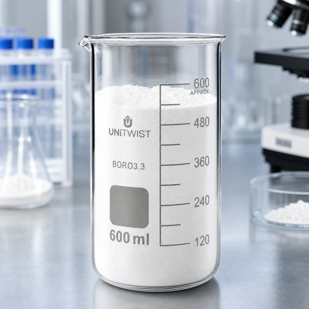 Becherglas 600ml Borosilikat hohe Form UNITWIST für Labor und Gewerbe mit Graduierung