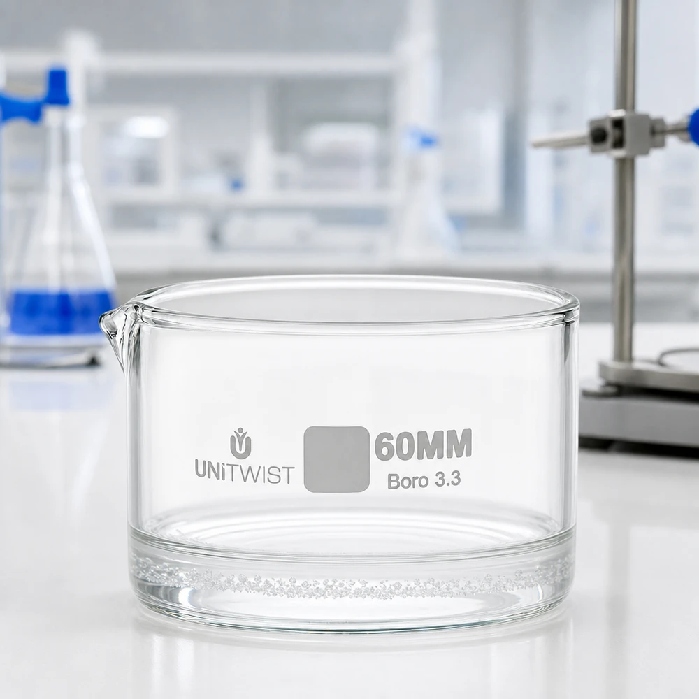 Kristallisierschale ø60mm Borosilikatglas UNiTWIST Kristallisierschale 60mm Borosilikatglas 3.3 UNiTWIST für Labor und Gewerbe hitzebeständig