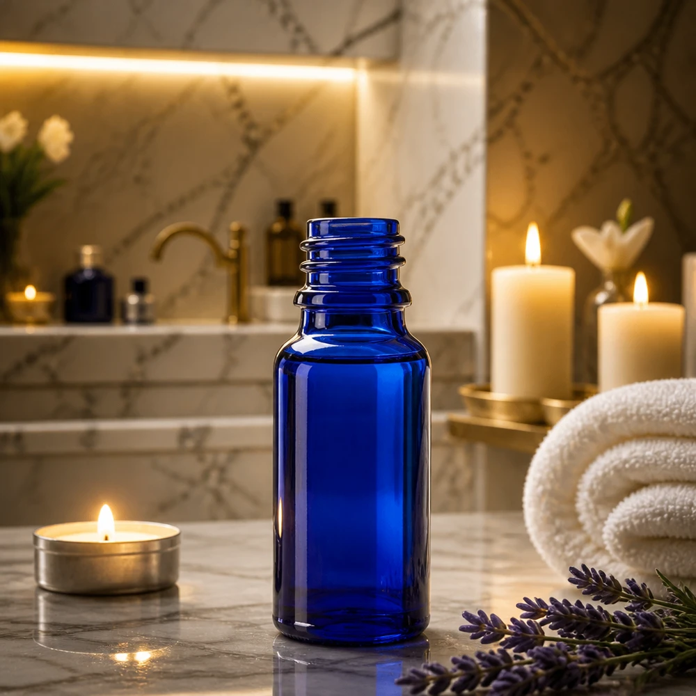 Tropfflasche 10ml DIN 18 BLAUGLAS 10ml blaue Apothekenflasche ApoGlas für professionelle Anwendung in Apotheken und Kosmetik