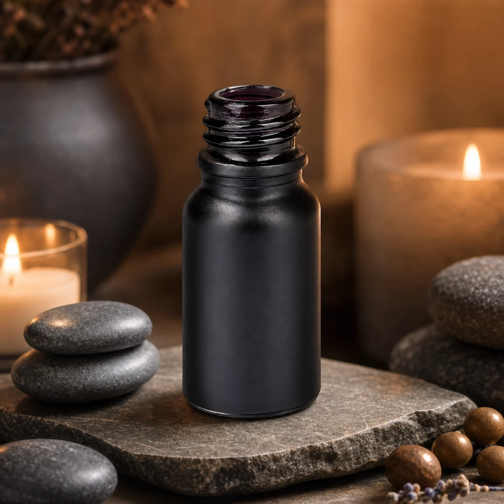 10ml Apothekerflasche BlackLine UT18/10 UNiTWIST schwarz matt für professionelle Anwendung Gewerbetreibende