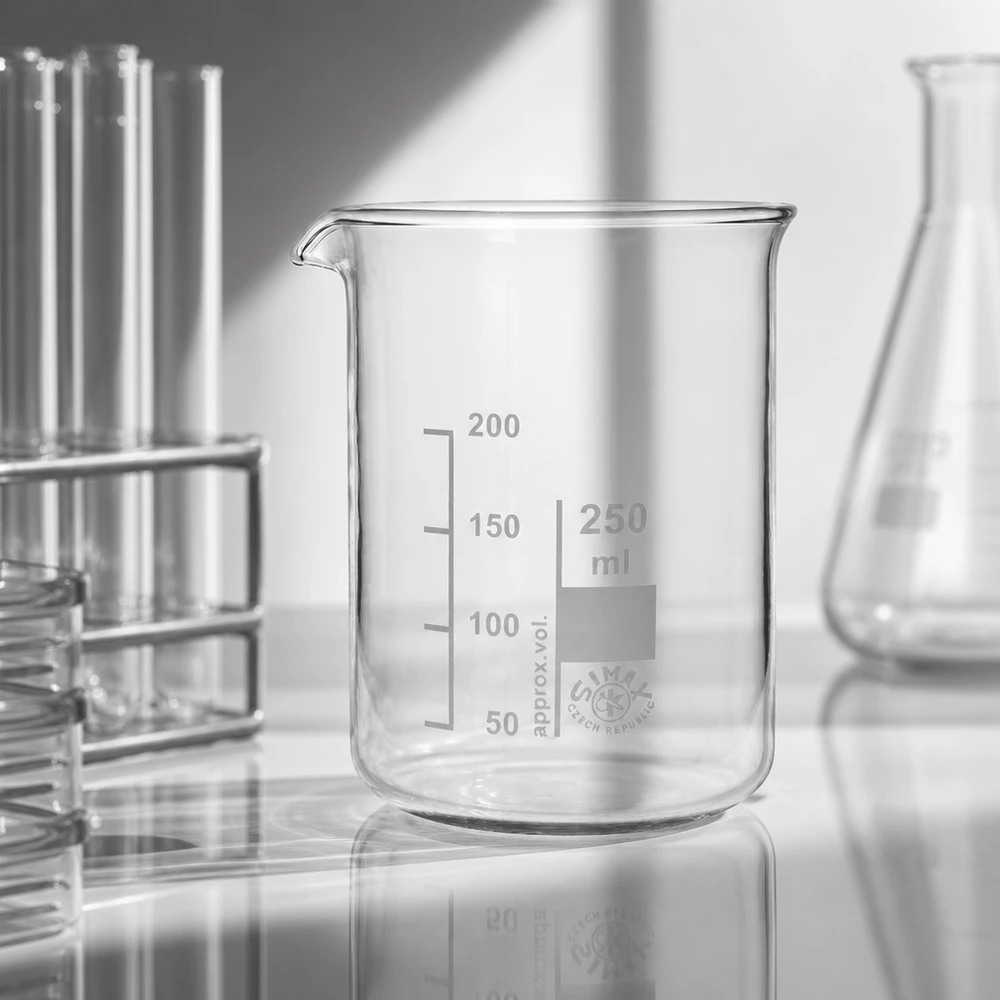 Becherglas 250ml Borosilikatglas niedrige Form für professionelle Laboranwendungen und gewerblichen Einsatz