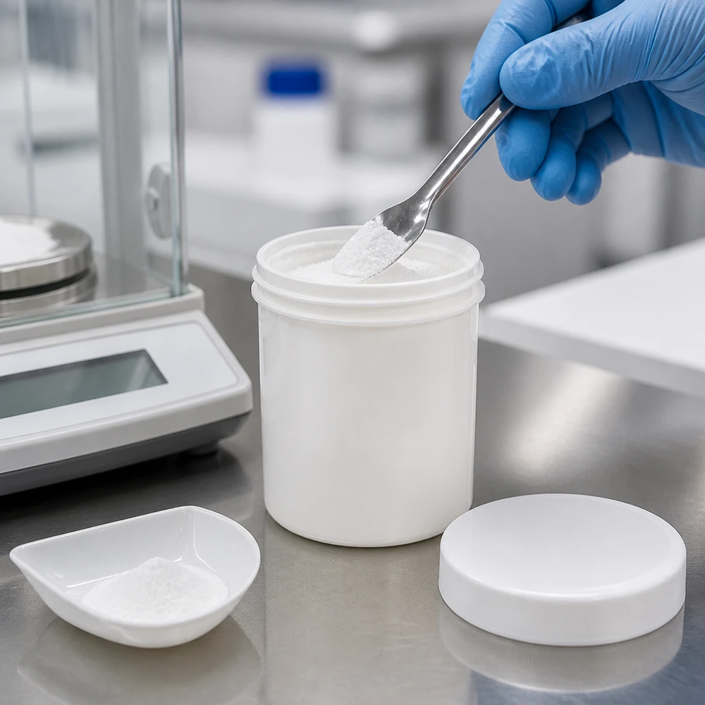 Salbenkruke 250g weiß mit weißem Schraubdeckel (Polypropylen) Salbenkruke 250g weiß PP-Kunststoff mit Schraubdeckel für pharmazeutische und kosmetische Anwendungen