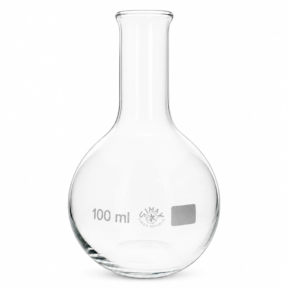 Stehkolben 100ml Enghals Stehkolben 100ml Enghals aus Borosilikatglas für professionelle Laboranwendungen bei Pacadura.de