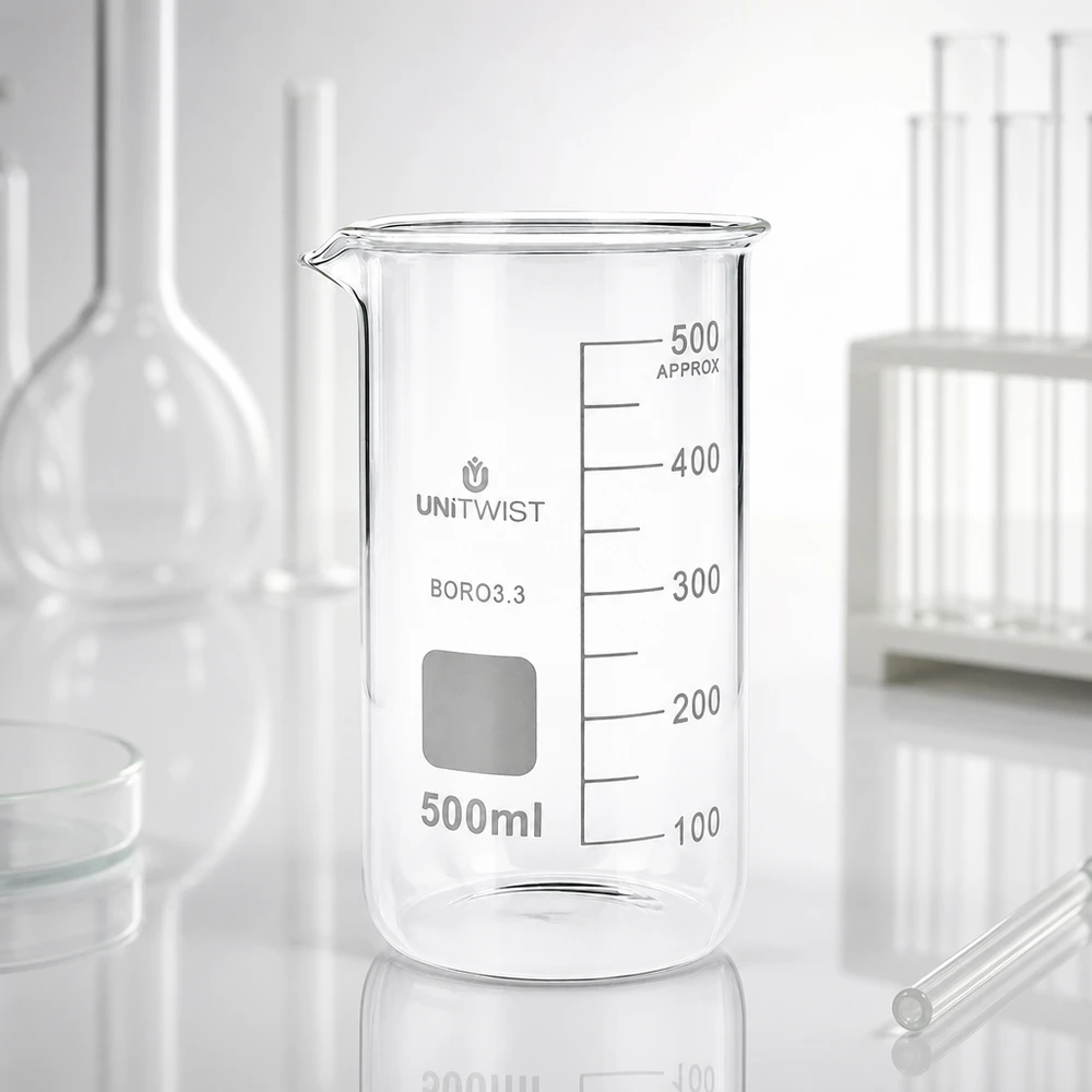 Becherglas 500ml Borosilikat, hohe Form UNiTWIST Becherglas 500ml Borosilikat hohe Form UNITWIST für professionellen Laboreinsatz im Fachhandel