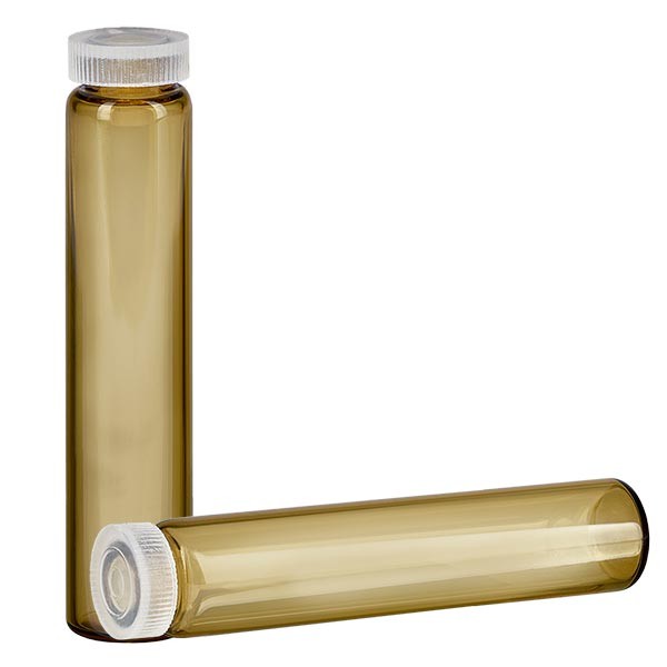 Rollrandglas, Essenzenröhrchen Braunglas 2ml Rollrandglas, Essenzenröhrchen Braunglas 2ml