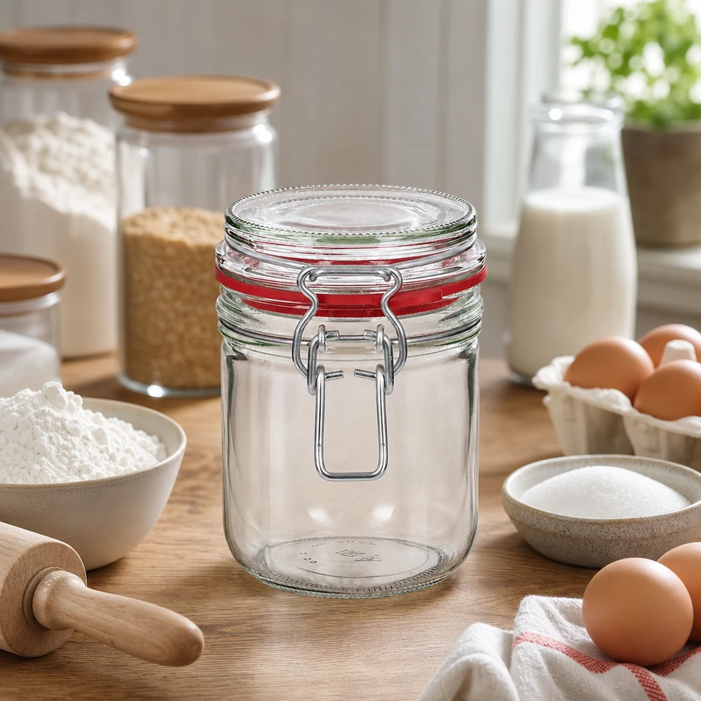 400ml Vorratsglas mit Bügelverschluss für gewerbliche Küchen und professionelle Lebensmittellagerung