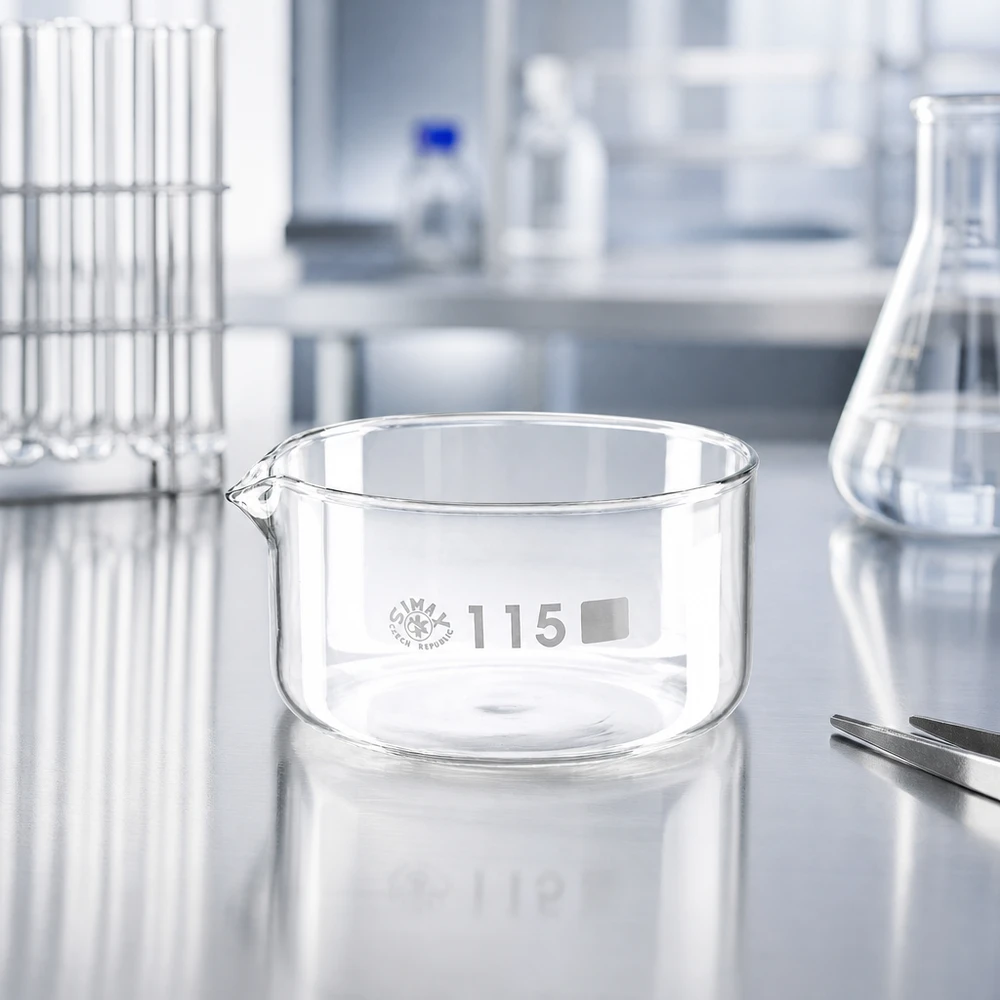 Kristallisierschale 500ml Borosilikatglas mit Ausguss Ø115mm für Labor und Gewerbe SIMAX