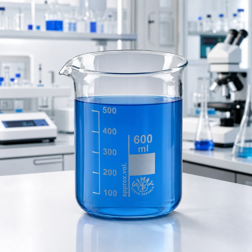 Becherglas 600ml Borosilikatglas, niedrige Form Becherglas 600ml aus Borosilikatglas niedrige Form für professionelle Laboranwendungen bei Pacadura.de