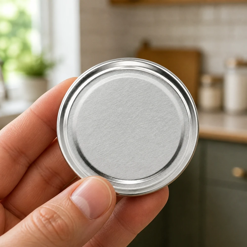 66mm BasicSeal Twist-Off-Deckel TO66 silber Weißblech Einmachdeckel für gewerbliche Abfüllung Pacadura