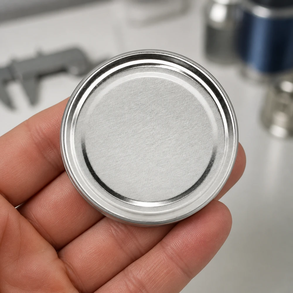 82mm BasicSeal Deckel TO82 silber aus Weißblech für gewerbliche Abfüllung in großen Stückzahlen