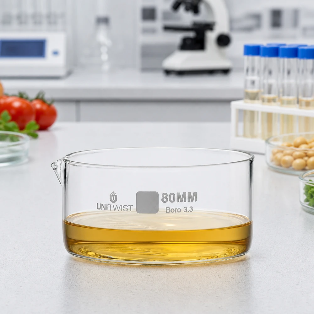 Kristallisierschale ø80mm Borosilikatglas UNiTWIST Kristallisierschale 80mm Borosilikatglas 3.3 UNiTWIST Labor Eindampfschale hitzebeständig Pacadura