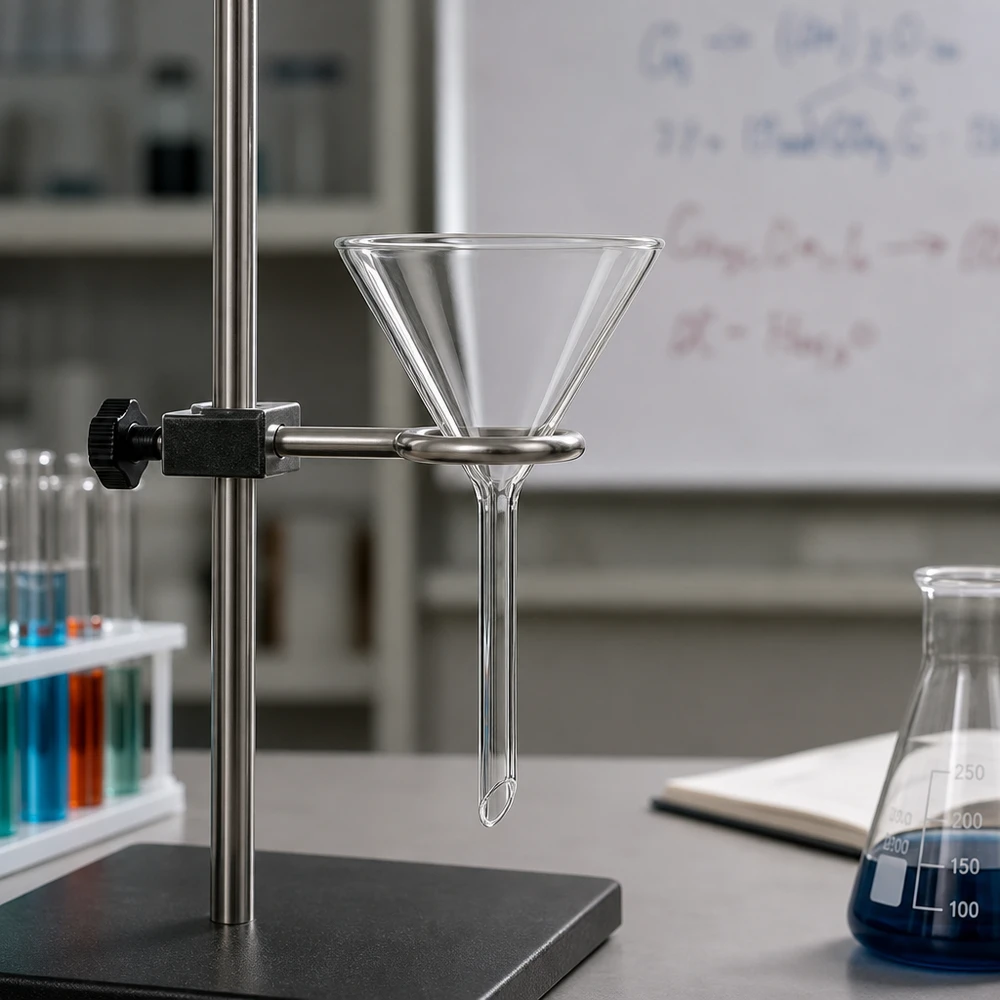 Labortrichter 60mm Kalk-Soda-Glas mit 60° Winkel und Kurzstiel für professionelle Filtration im Labor