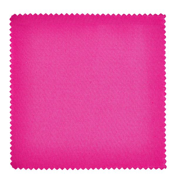 Stoff Schmuckdeckchen pink 12cm eckig Pinker Stoff 12cm eckig Nahaufnahme zeigt Textur und Zackenschnitt Detail für Schmuckdeckchen Bastelbedarf