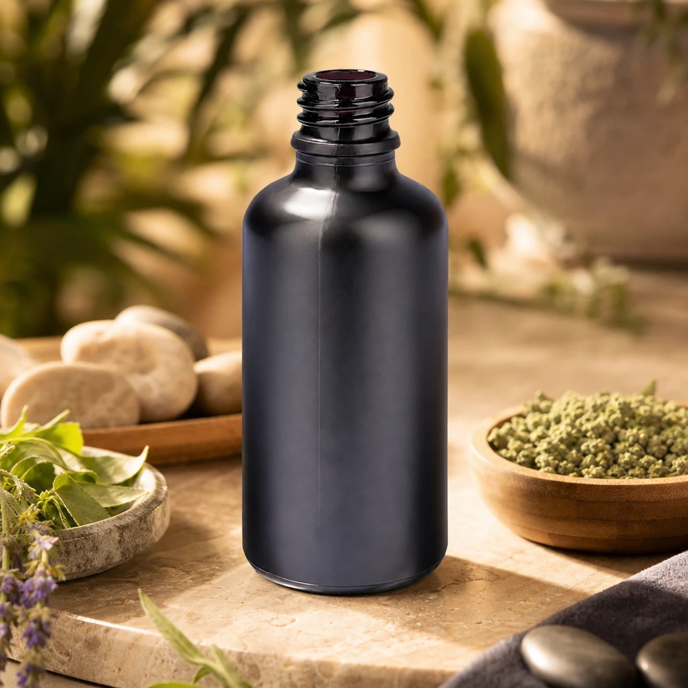 50ml Apothekerflasche BlackLine UT18/50 UNiTWIST schwarz für professionelle Anwendung Pacadura Fachhandel
