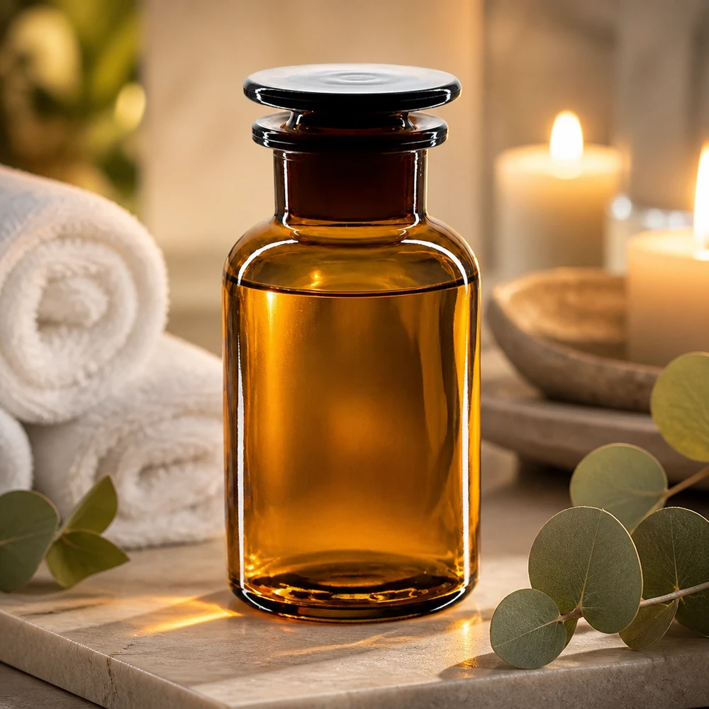 Rundschulterfl. 250ml braun Weithals Glasstopfen Rundschulter-Weithalsflasche 250ml Braunglas mit Glasstopfen für professionelle Labore und Apotheken