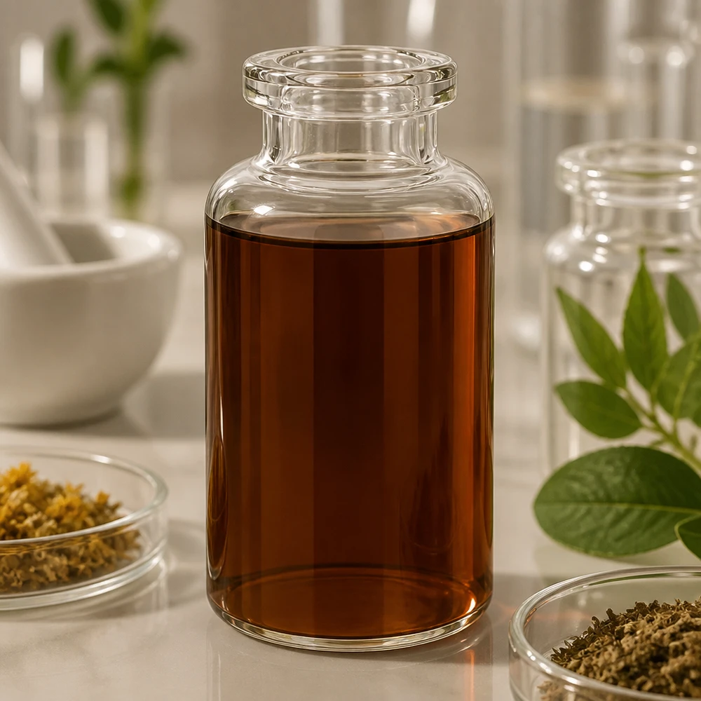 Injektionsflasche Klarglas 30ml Injektionsflasche Klarglas 30ml für pharmazeutische und gewerbliche Anwendungen mit braunem Extrakt befüllt