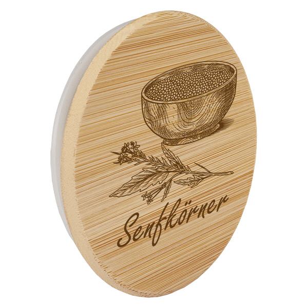Holzdeckel "Senfkörner" für WECK RR60