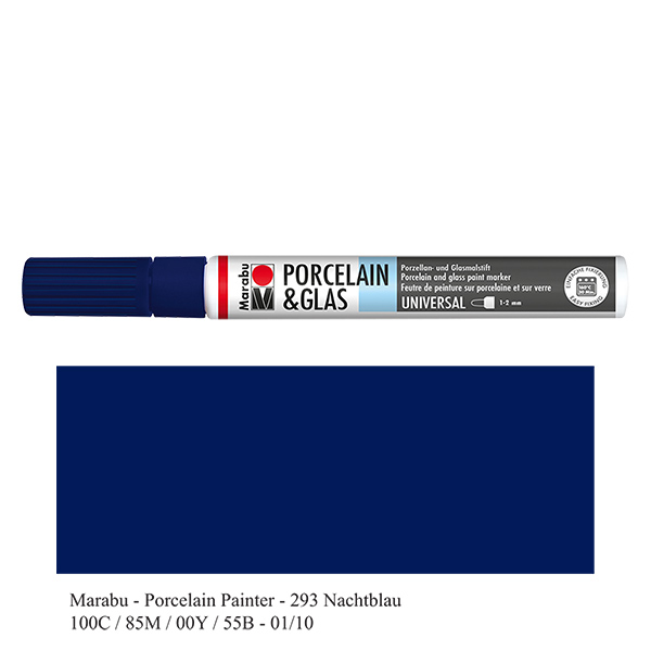 Malstift Nachtblau 1-2mm für Glas/Porzellan