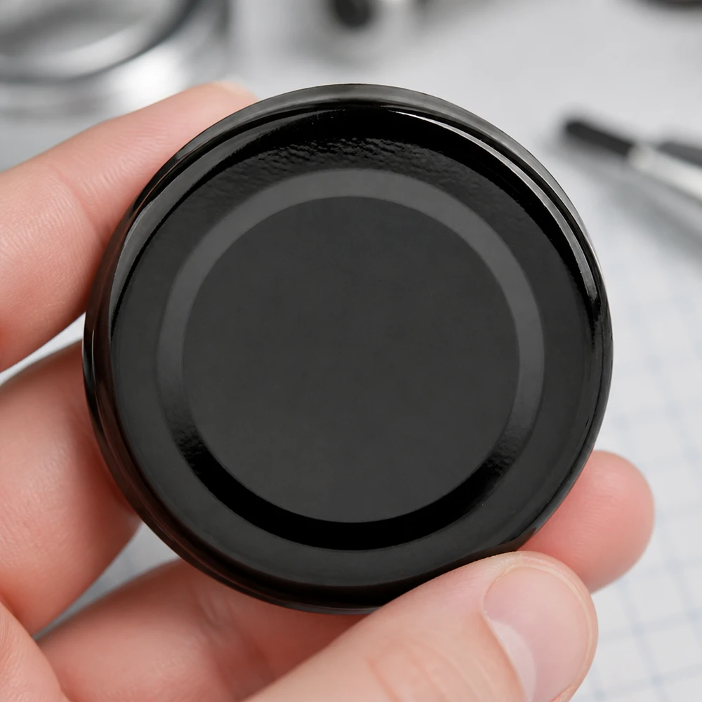 43mm BasicSeal Deckel schwarz (TO43) UNiTWIST 43mm TO43 BasicSeal Schraubdeckel schwarz Weißblech Twist-Off Deckel für Einmachgläser Großhandel