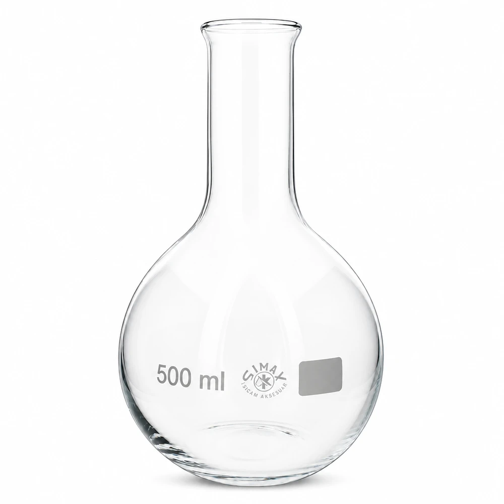 Stehkolben 500ml Enghals aus Borosilikatglas für professionelle Laboranwendungen bei Pacadura.de