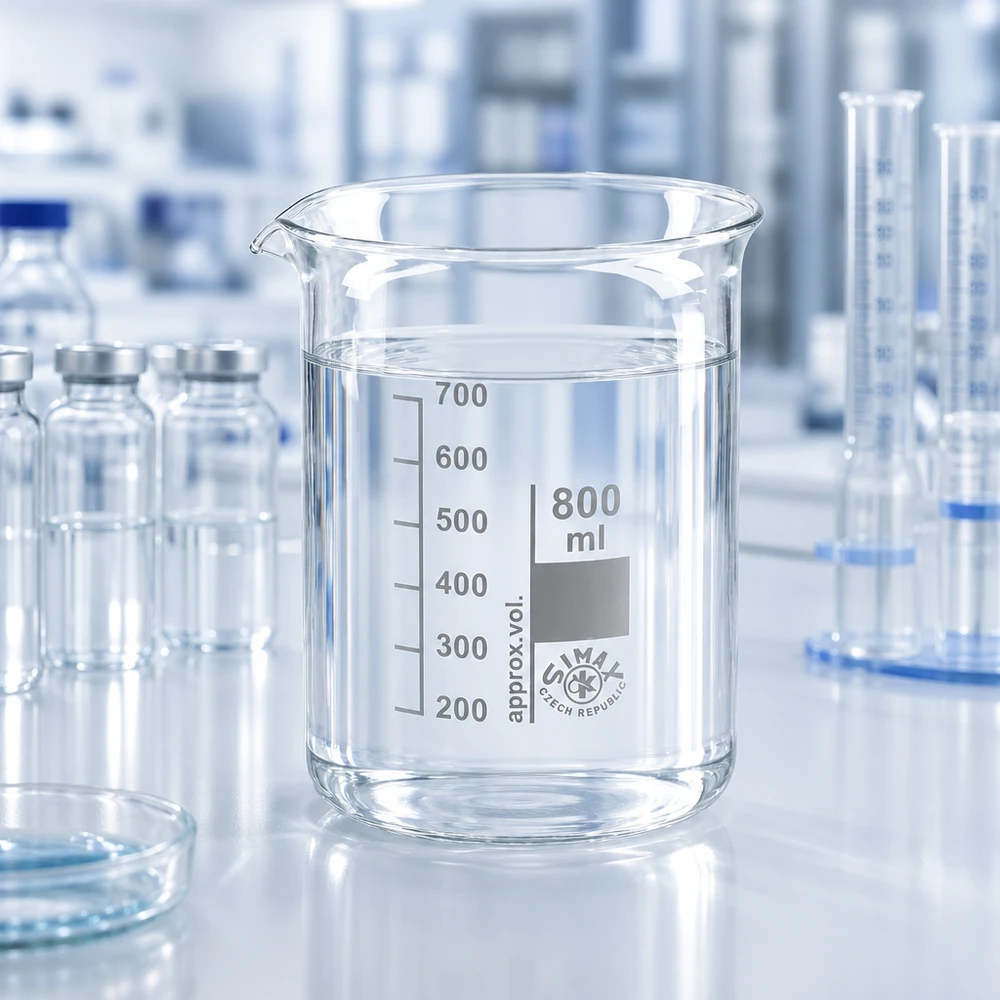 Becherglas 800ml Borosilikatglas niedrige Form für Labor und Industrie professioneller Einsatz bei Pacadura
