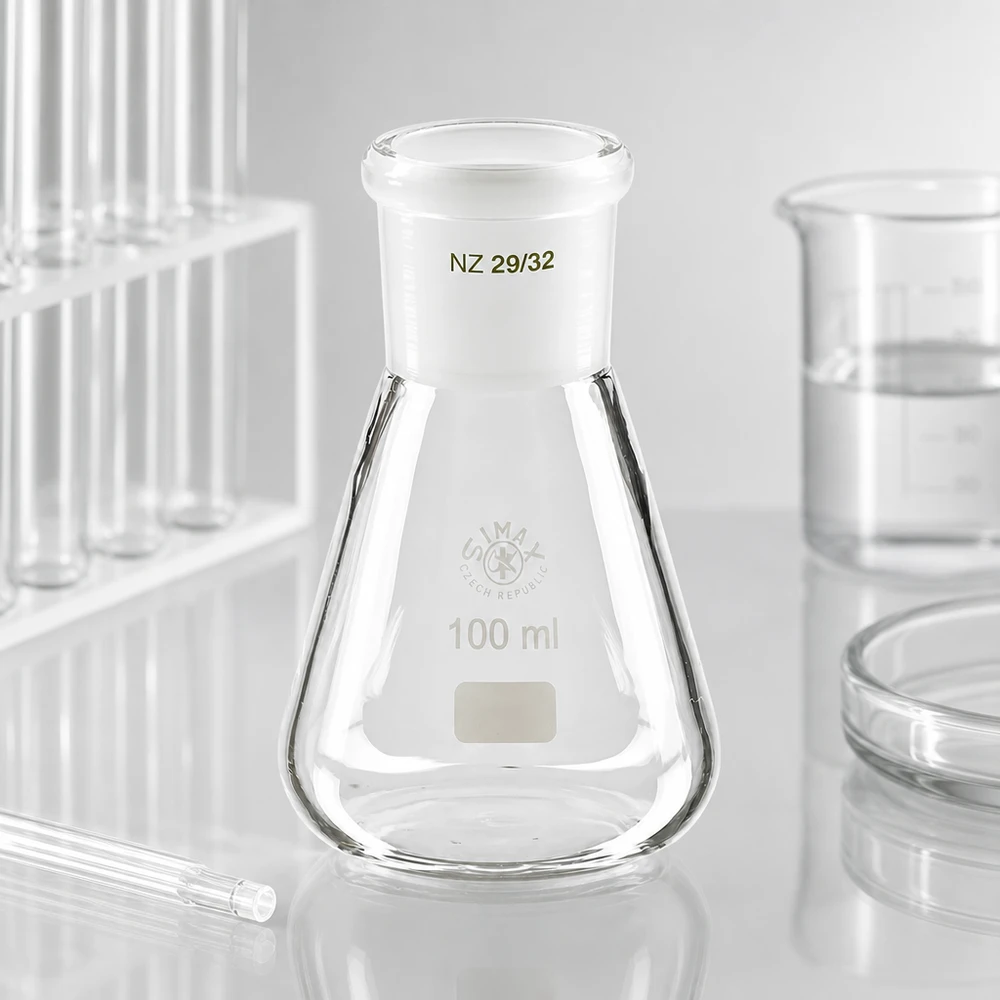 Erlenmeyerkolben 100ml mit Normschliff (29/32) Erlenmeyerkolben 100ml mit Normschliff (29/32)
