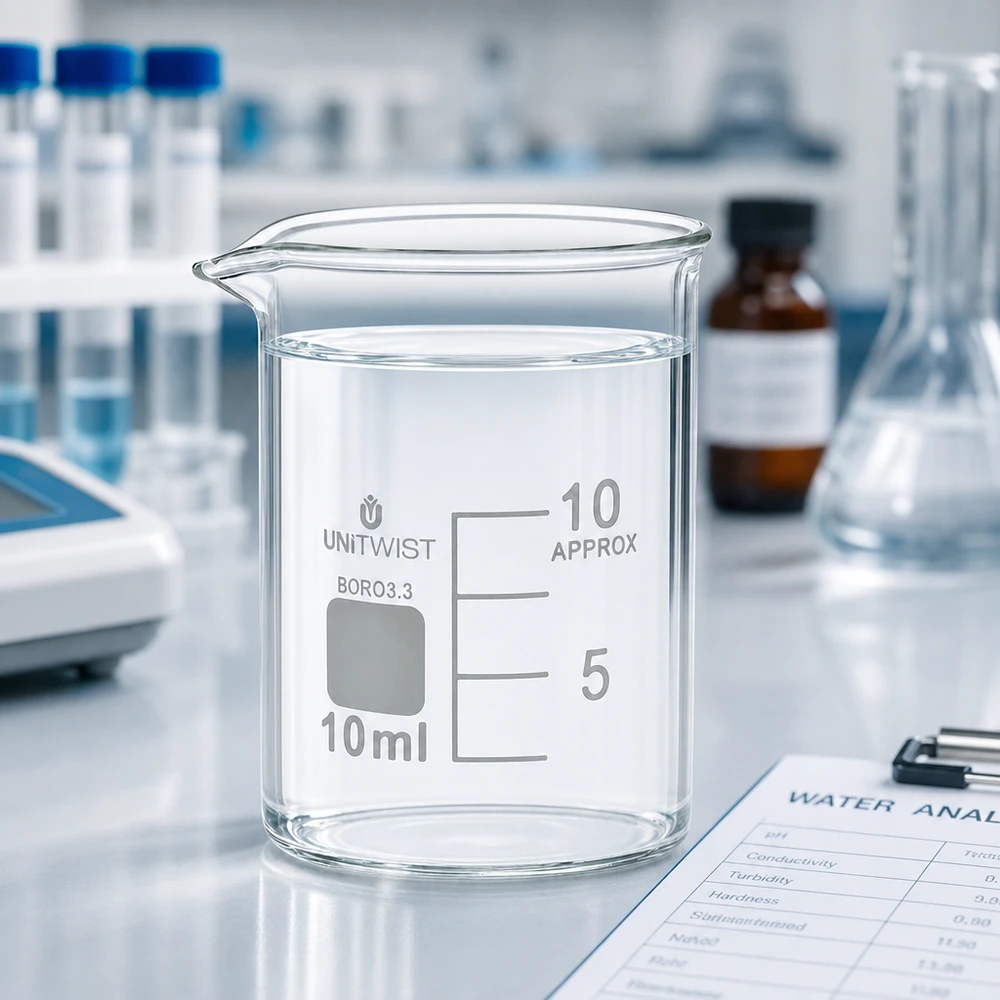 Becherglas 10ml Borosilikat, niedrige Form UNiTWIST Becherglas 10ml Borosilikat 3.3 niedrige Form UNiTWIST Laborglas für professionellen Einsatz