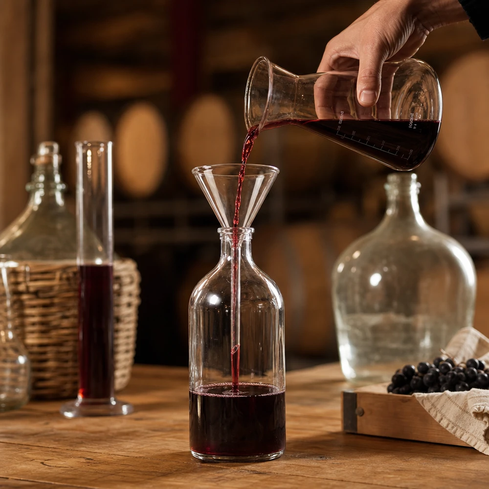Trichter ø80mm Kalk-Soda, Winkel 60°, Kurzstil Glastrichter 80mm Kalk-Soda mit 60° Winkel und Kurzstiel für professionelle Abfüllung von Flüssigkeiten im Labor