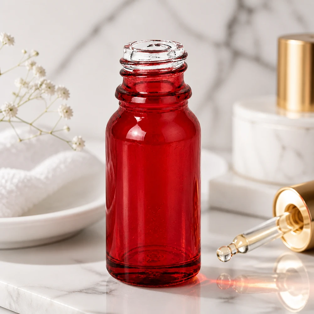 10ml Apothekenflasche RedLine aus Glas mit UT18/10 UNiTWIST Gewinde für professionelle Anwendung