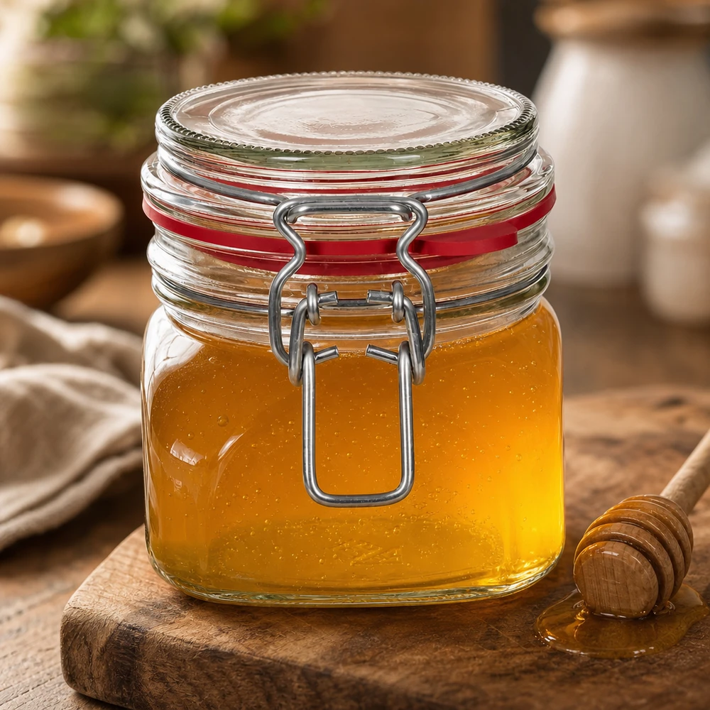 370ml Vorratsglas mit Bügelverschluss für professionelle Lebensmittellagerung - hochwertiges Glas für Gewerbebetriebe