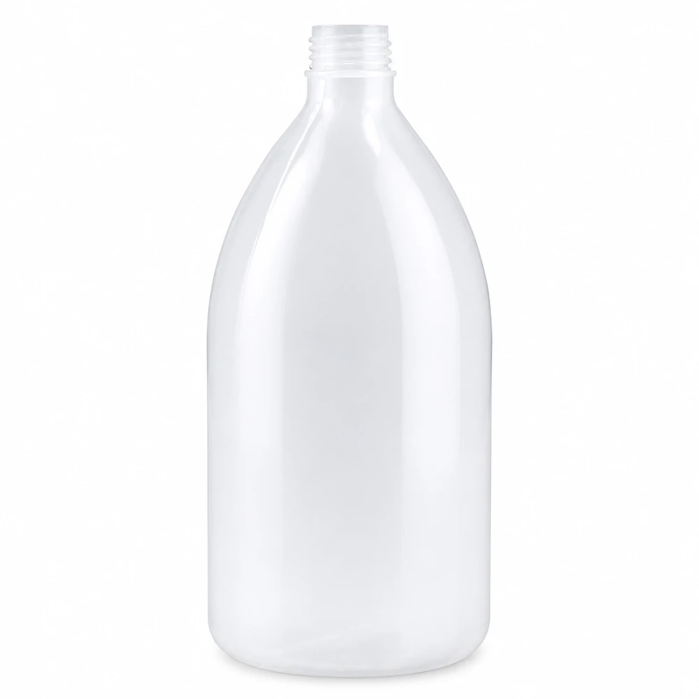 1000ml HDPE Laborflasche Enghals transparent ohne Verschluss für professionellen Labor- und Gewerbeeinsatz