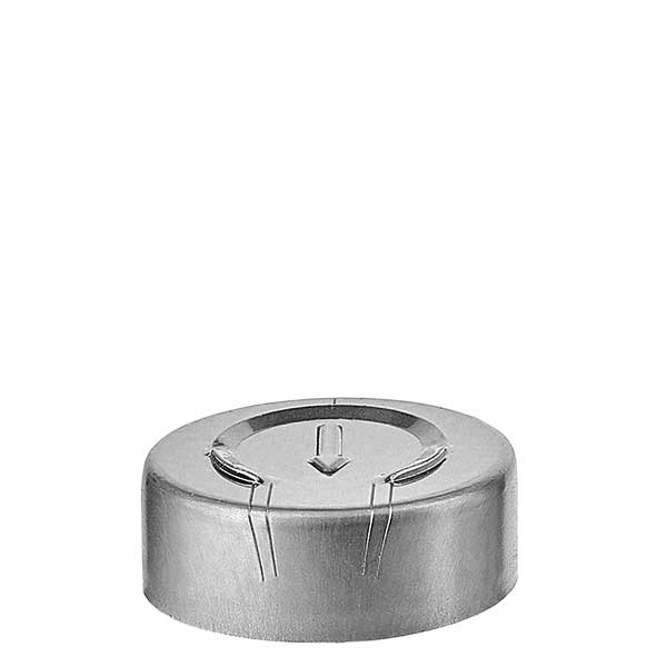 Bördelkappe 20.25 x 7.4 mm GANZ-Abriss silber Bördelkappe 20.25 x 7.4 mm GANZ-Abriss silber