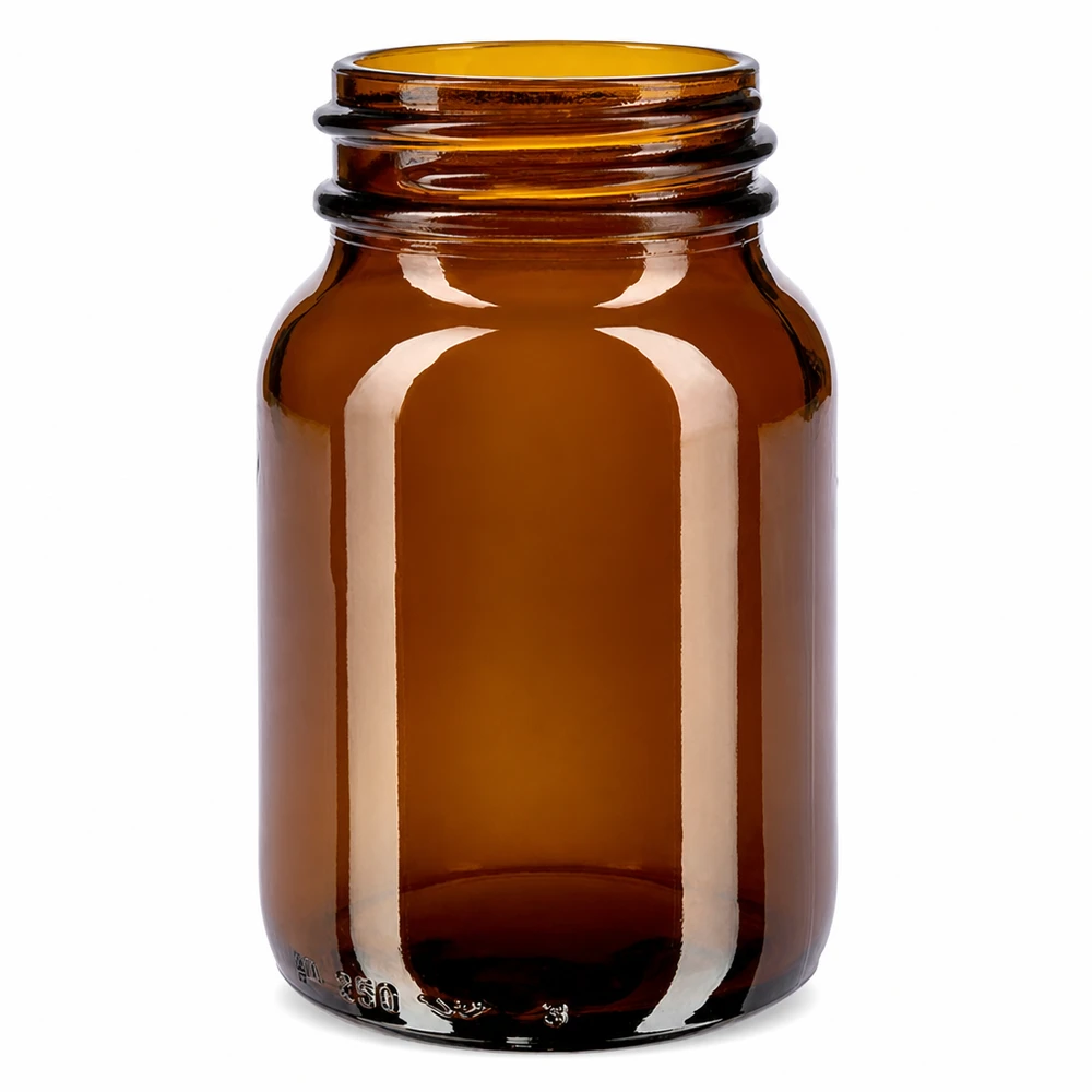 250ml Weithalsflasche Braunglas 250ml Weithalsflasche aus Braunglas für professionelle Verpackung und Lagerung im Gewerbeeinsatz