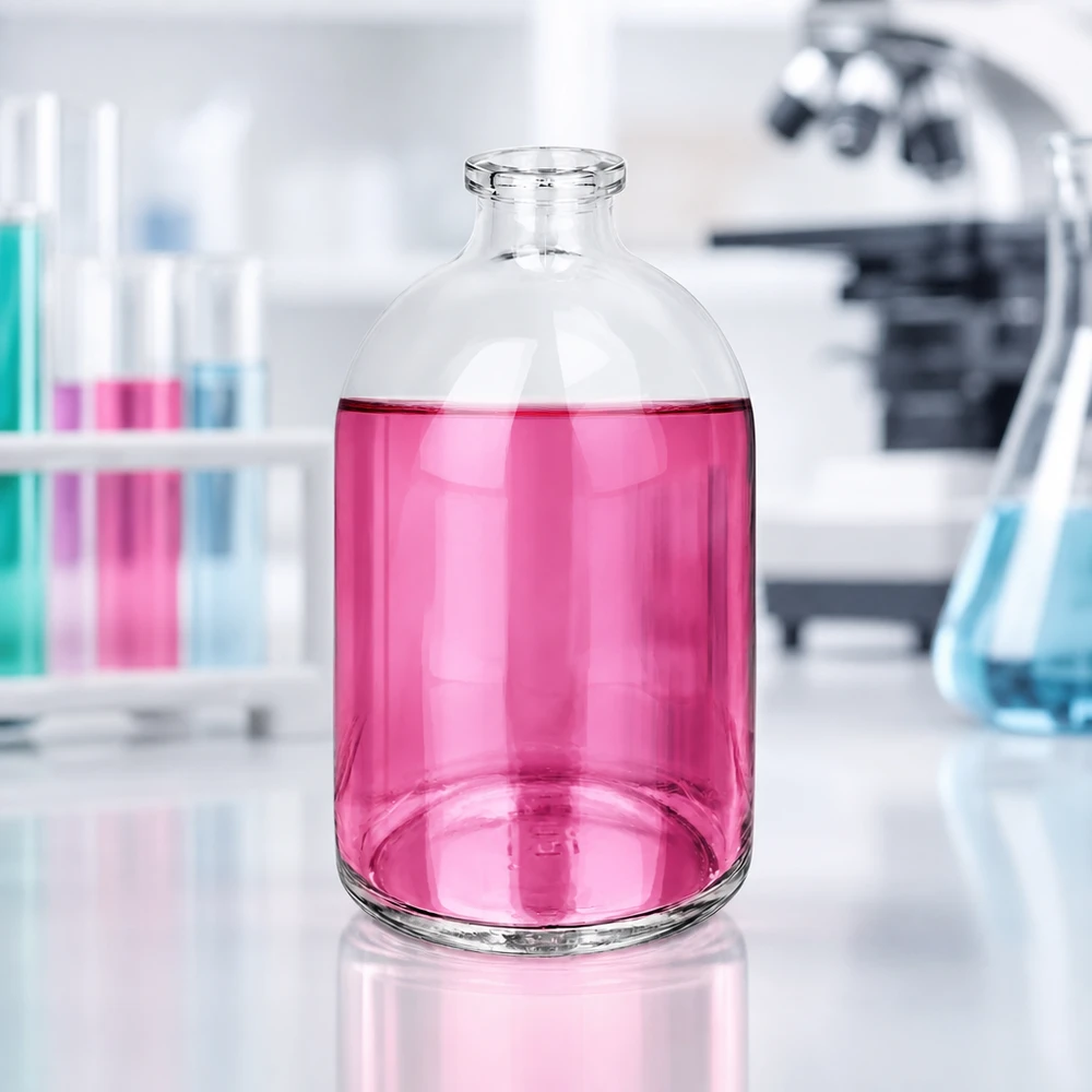 Injektionsflasche Klarglas 100ml Injektionsflasche Klarglas 100ml für pharmazeutischen und labormedizinischen Einsatz bei Pacadura