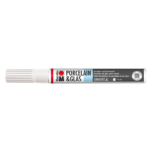Malstift weiß 1-2mm für Glas/Porzellan