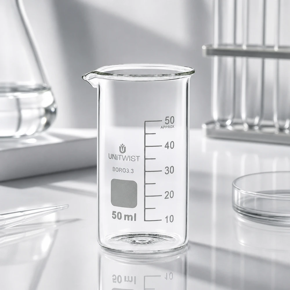 Becherglas 50ml Borosilikat, hohe Form UNiTWIST Becherglas 50ml Borosilikat hohe Form UNITWIST für professionellen Laboreinsatz im Fachhandel
