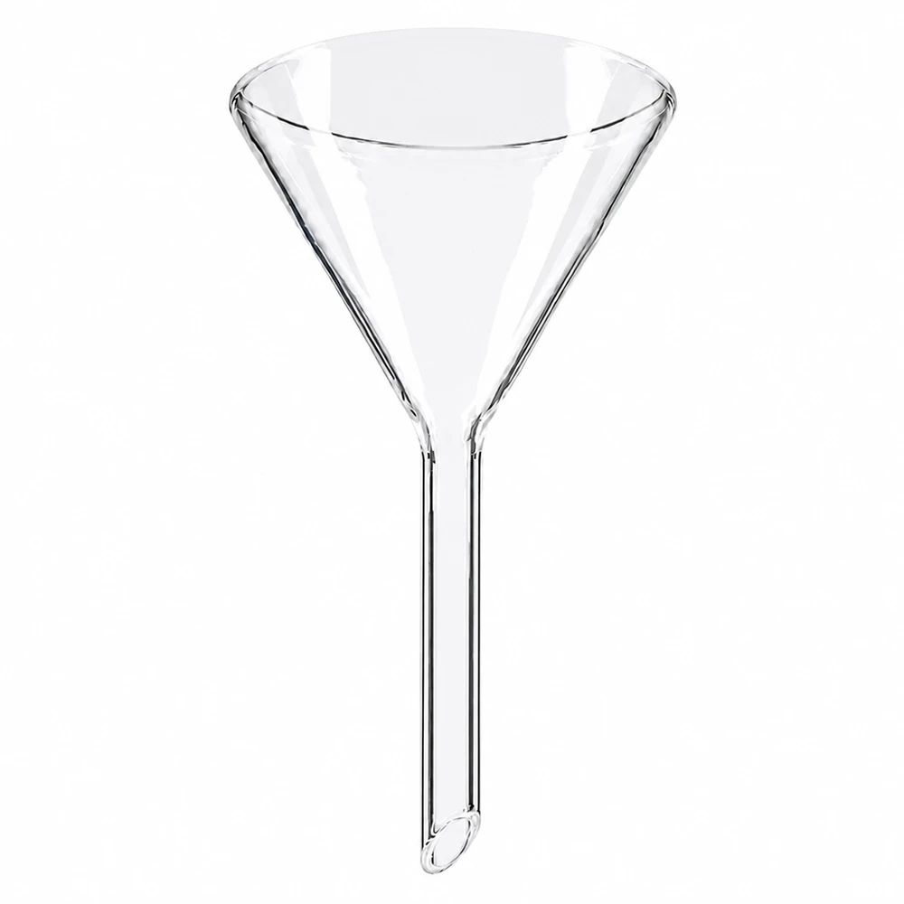 Glastrichter 60mm Durchmesser Kalk-Soda-Glas 60° Winkel Kurzstiel für professionelle Laboranwendungen