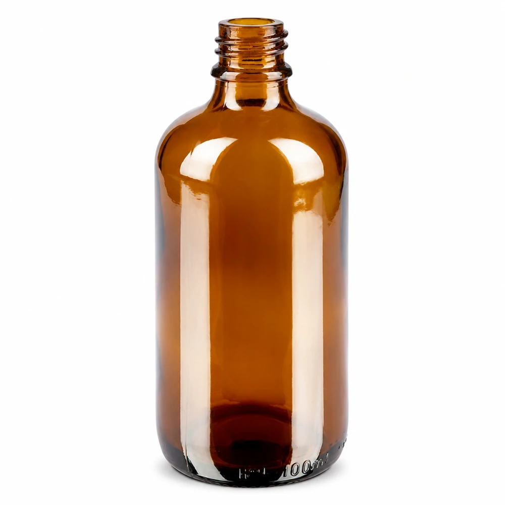Tropfflasche 100 ml DIN 18 aus Braunglas Braune 100ml Apothekenflasche aus Glas mit Gewinde, leere Medizinflasche für Tropfen und Tinkturen