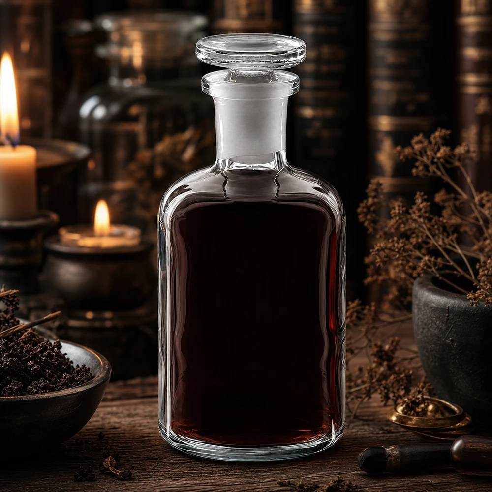 Rundschulterflasche 100ml Klarglas Enghals mit Glasstopfen für professionelle Abfüllung Laboranwendung