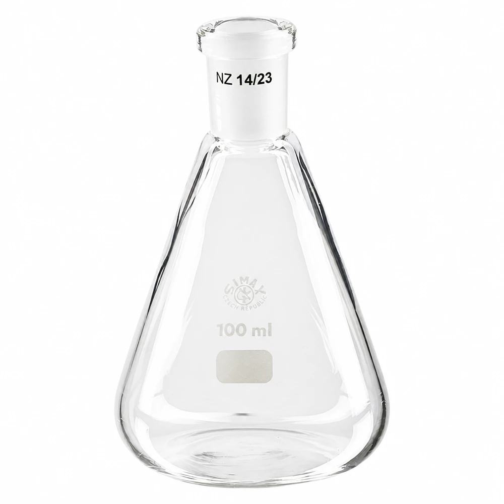 Erlenmeyerkolben 100ml mit Normschliff (14/23) Erlenmeyerkolben 100ml mit Normschliff (14/23)