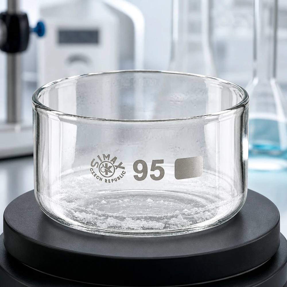 300ml Kristallisierschale ohne Ausguss Borosilikat ø95mm Kristallisierschale 300ml Borosilikatglas ø95mm ohne Ausguss für Labor und Gewerbe SIMAX