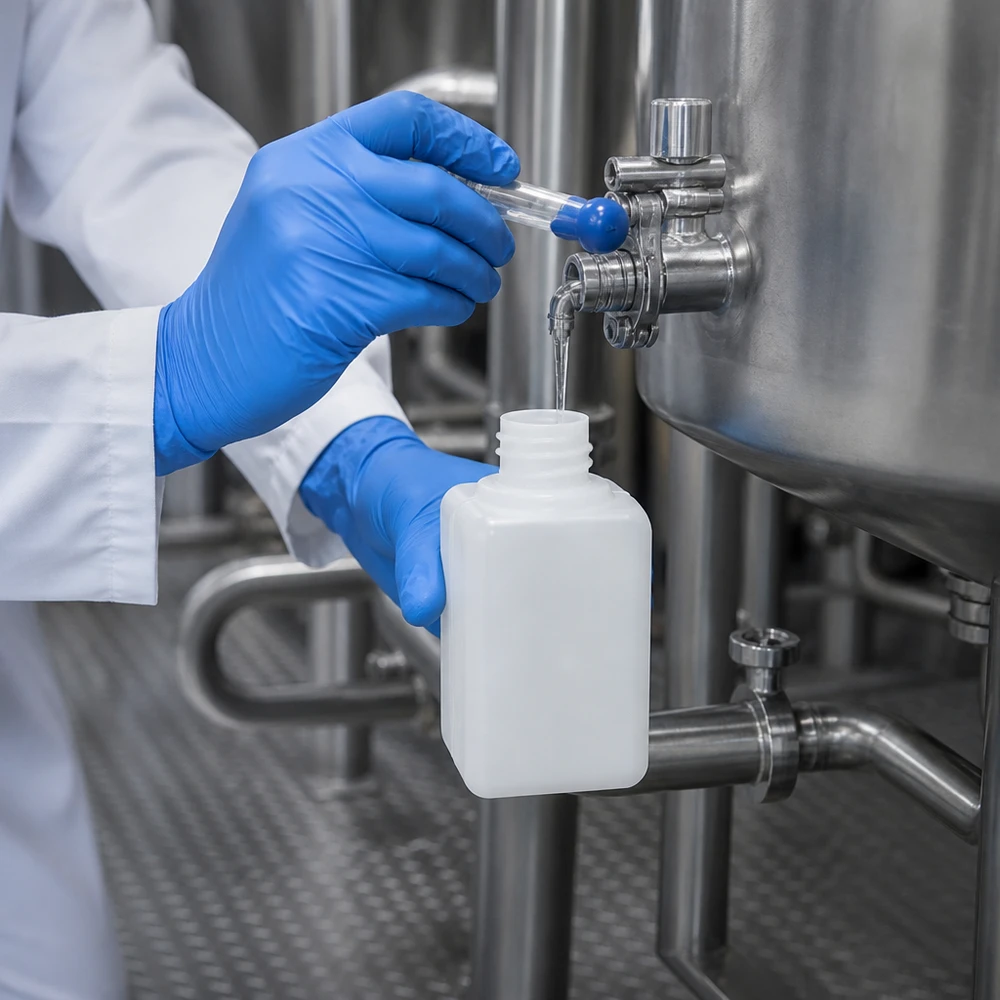 Chemikalienflasche 50ml PE-HD Enghals GL18 für professionelle Laborprobenahme im Industrieeinsatz
