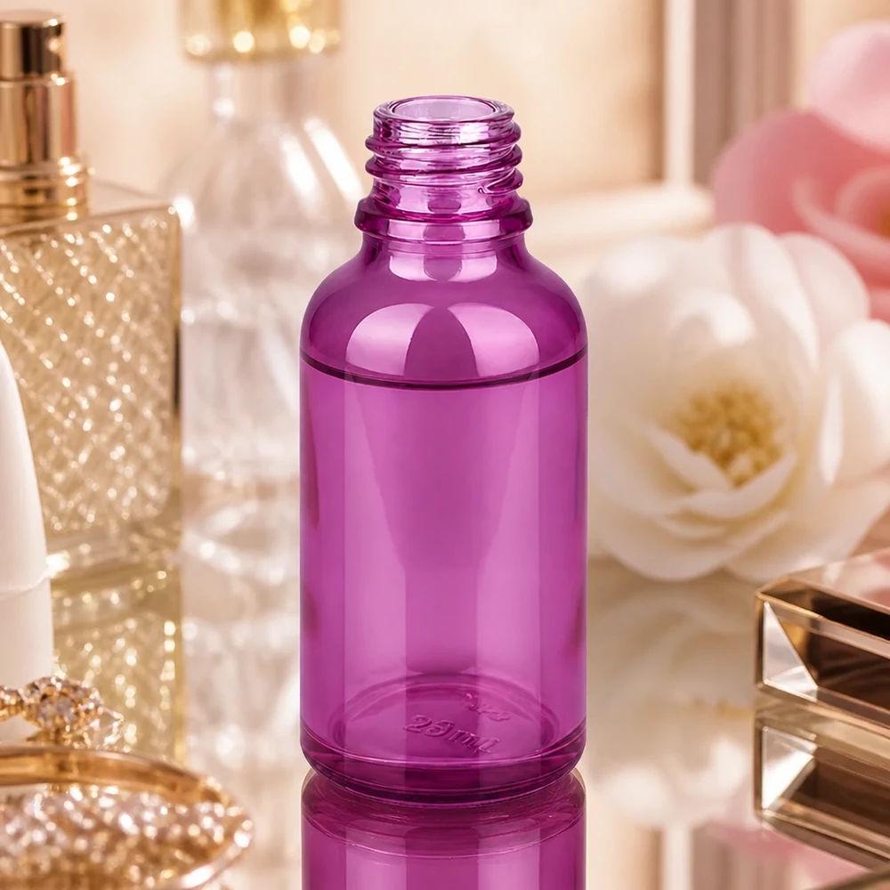 30ml Apothekenflasche violett Glas UT18/30 UNiTWIST für professionelle Kosmetik und Pharmazie bei Pacadura