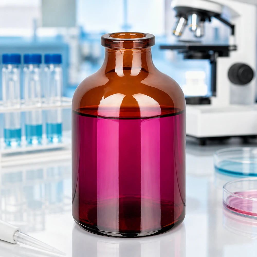 Injektionsflasche Braunglas 50ml für pharmazeutischen und labortechnischen Einsatz im Fachhandel